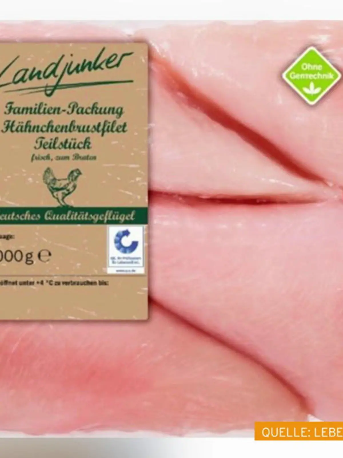 Bild zu: "Lidl ruft 'Landjunker'-Hähnchenbrustfilets zurück"