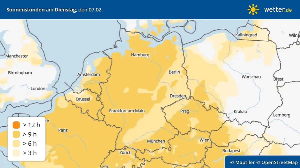 sunDuration sonne dienstag