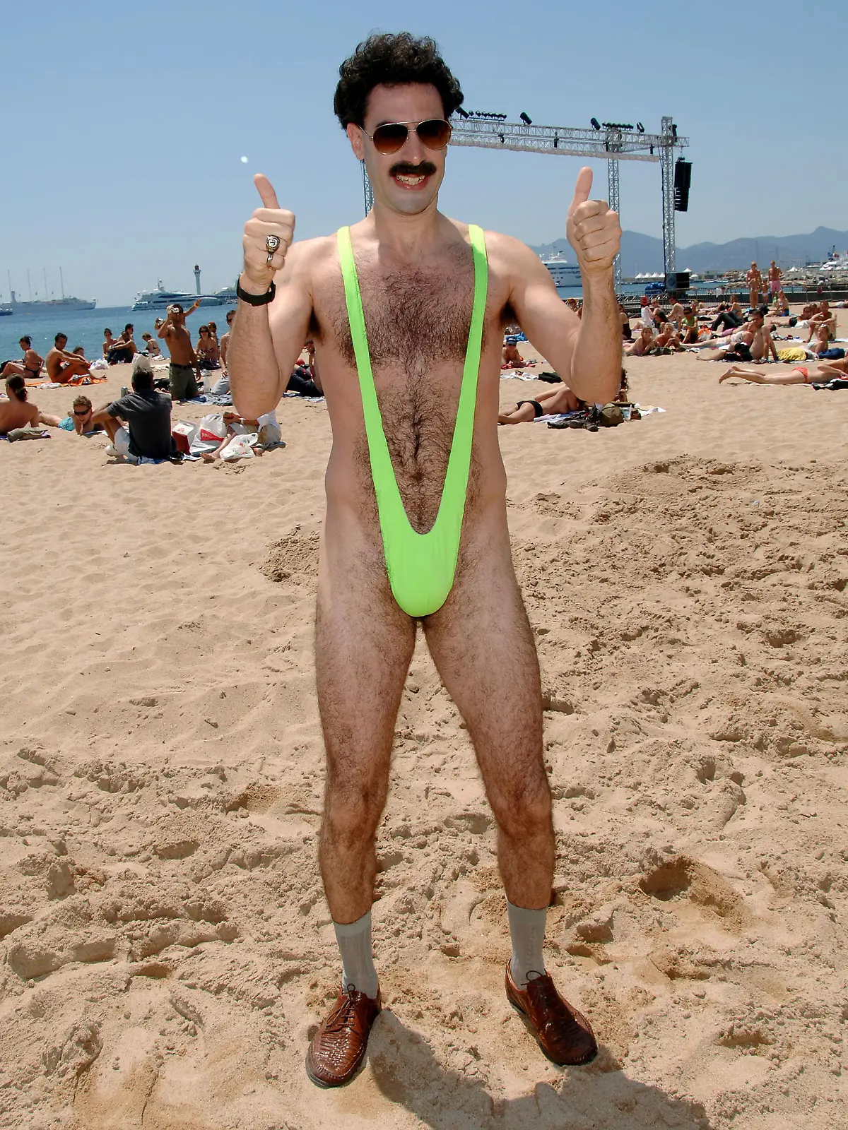 Ali G as "Borat" at the 59th Cannes Film Festival at Le Goeland Beach Cannes France May 24, 2006. Fitzroy Barrett /Landov  +++(c) dpa - Report+++