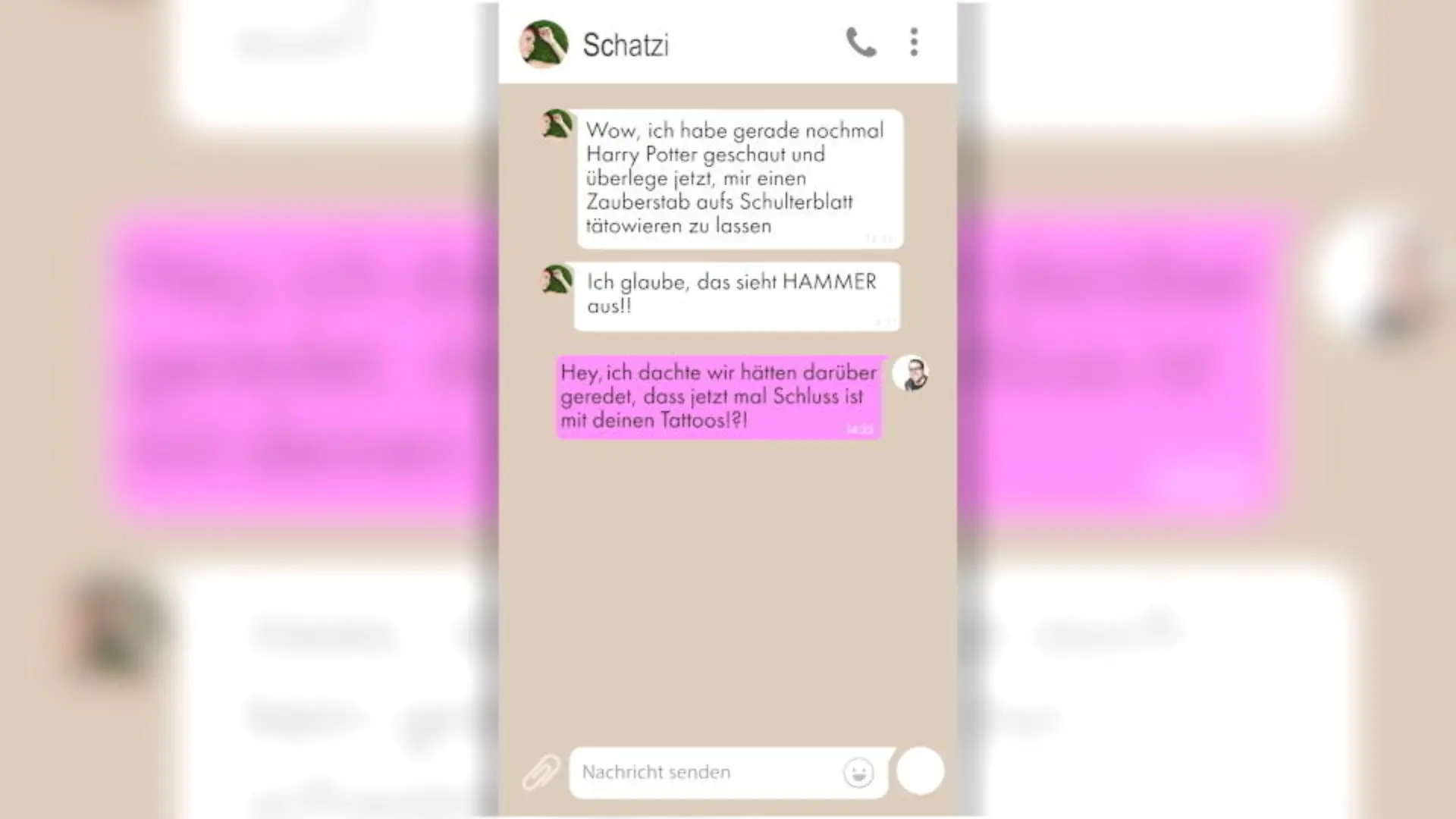 Chatstory: Der Streit ums Tattoo Wann sind die Tattoos zu viel?