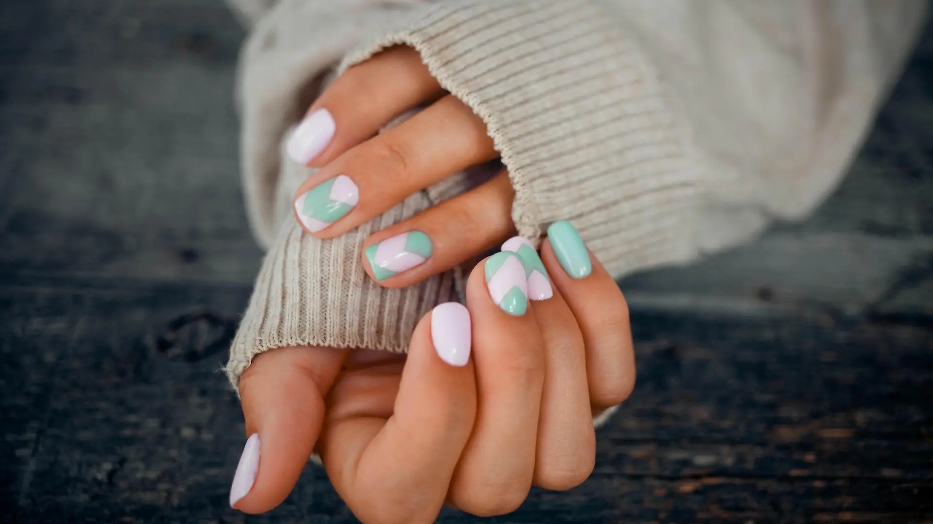 Female hands with beautiful gentle manicure