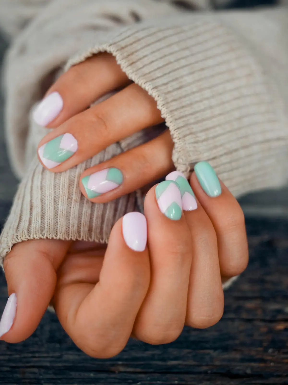 Female hands with beautiful gentle manicure