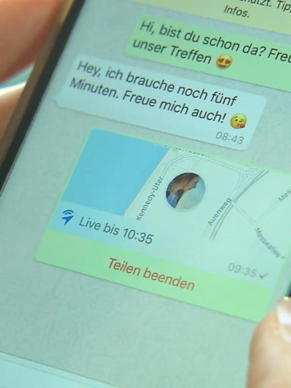 WhatsApp Live-Standort