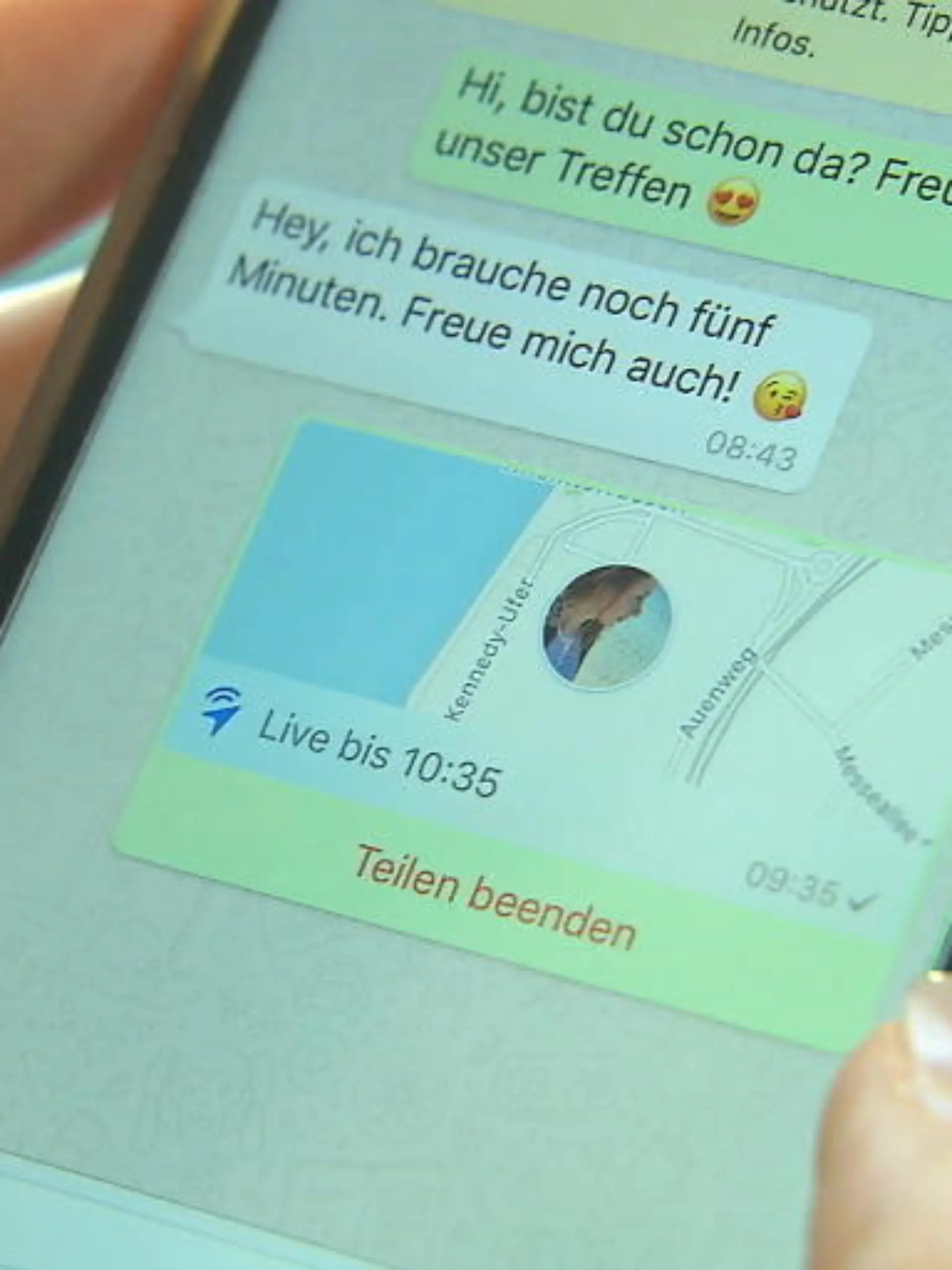WhatsApp Live-Standort