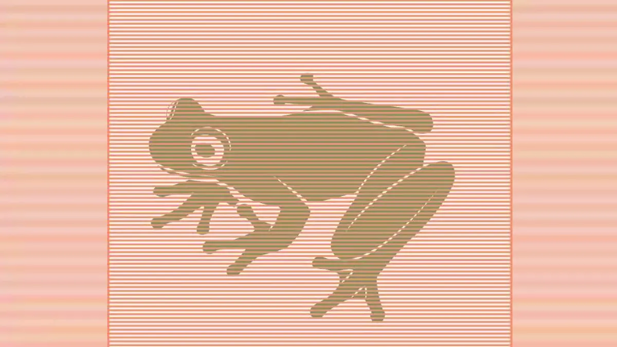 Auflösung des Suchbildes: Es ist ein Frosch