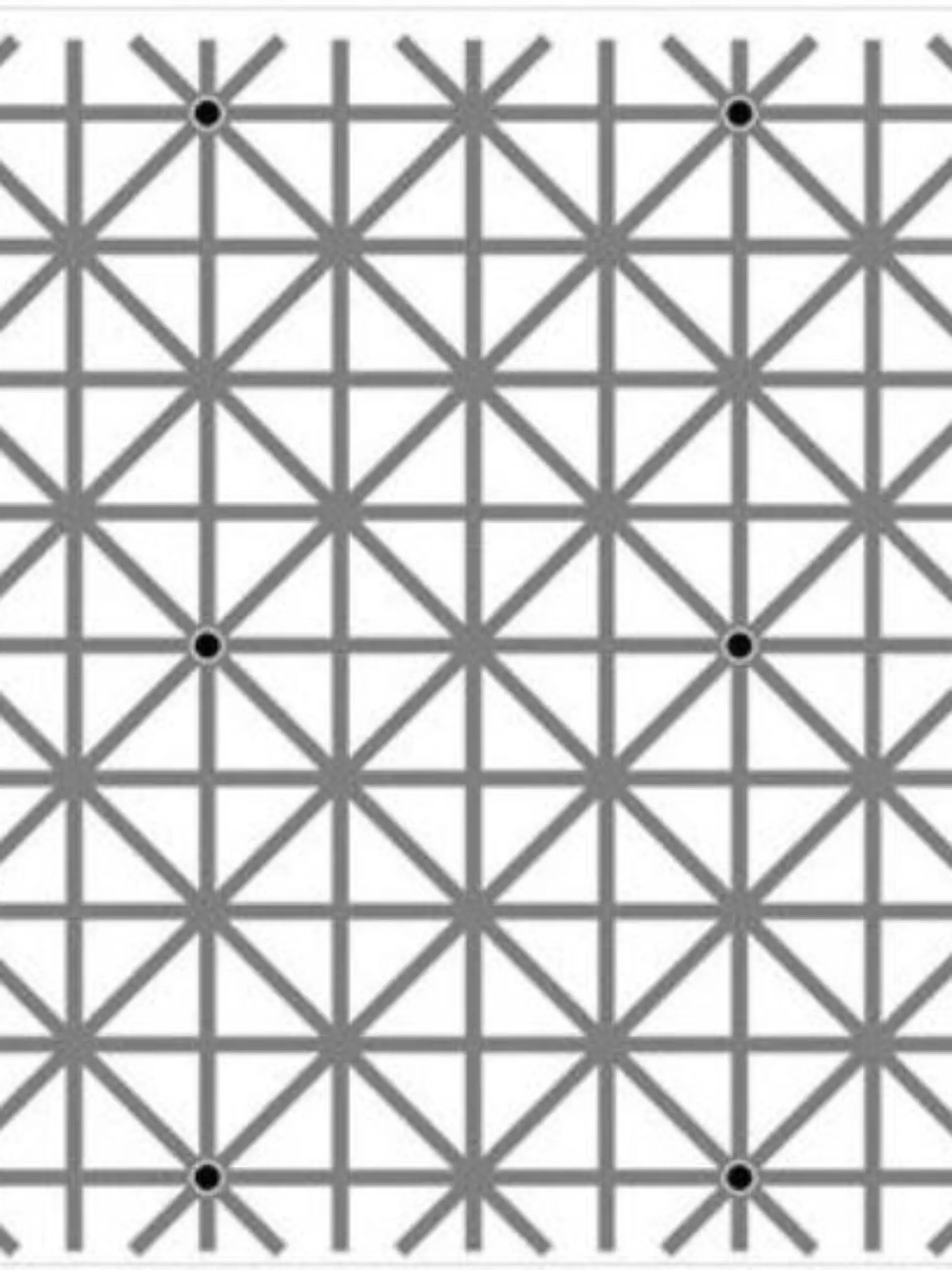 Eine Grafik mit diagonalen, senkrechten und waagerechten Linien. Auf den Linien befinden sich kleine, runde Punkte.