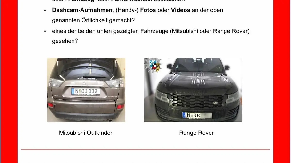 Verdächtige Autos im Vermisstenfall Alexandra R.