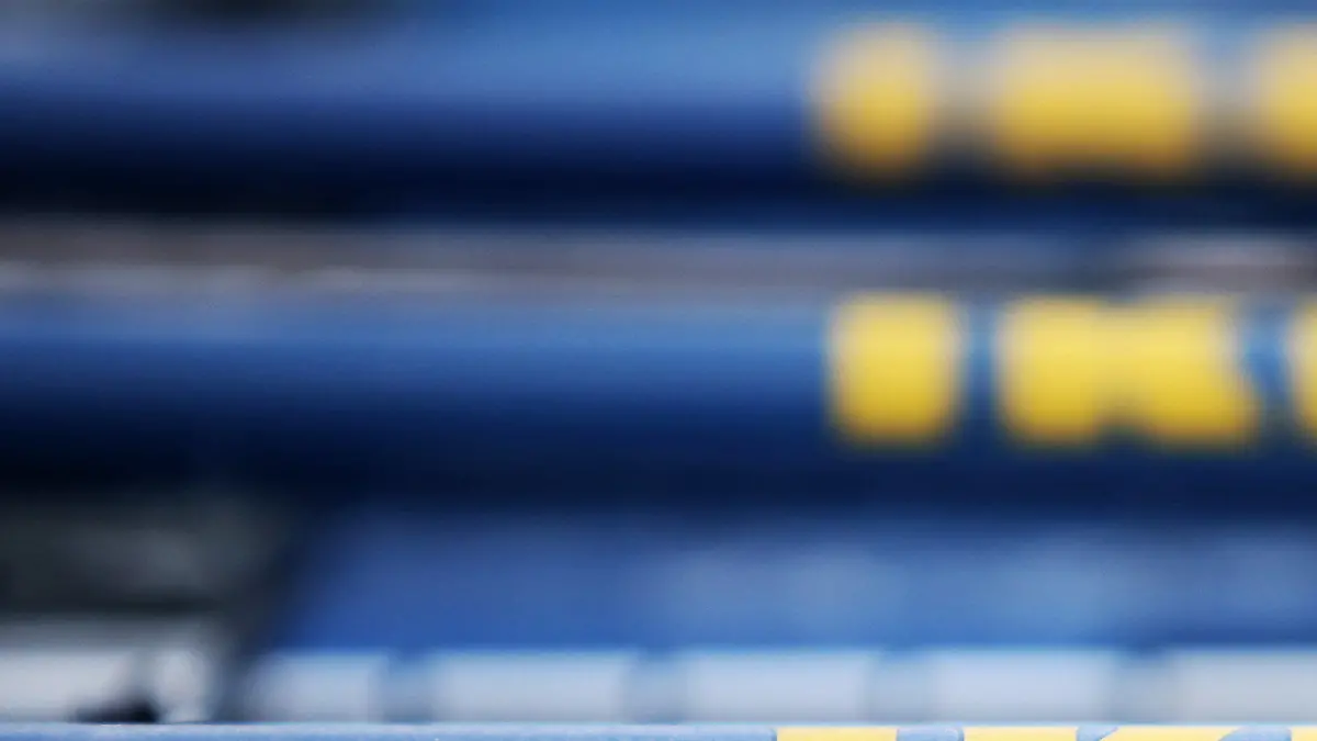 ARCHIV - Vor einem Gebäude des schwedischen Möbelhauses Ikea stehen am 13.10.2015 in Hofheim-Wallau (Hessen) Einkaufswagen mit dem Logo des Unternehmens. Foto: Fredrik von Erichsen/dpa (Zu dpa "Ikea macht weltweit mehr Gewinn - Starkes Deutschland-Geschäft") Foto: Fredrik von Erichsen/dpa +++(c) dpa - Bildfunk+++