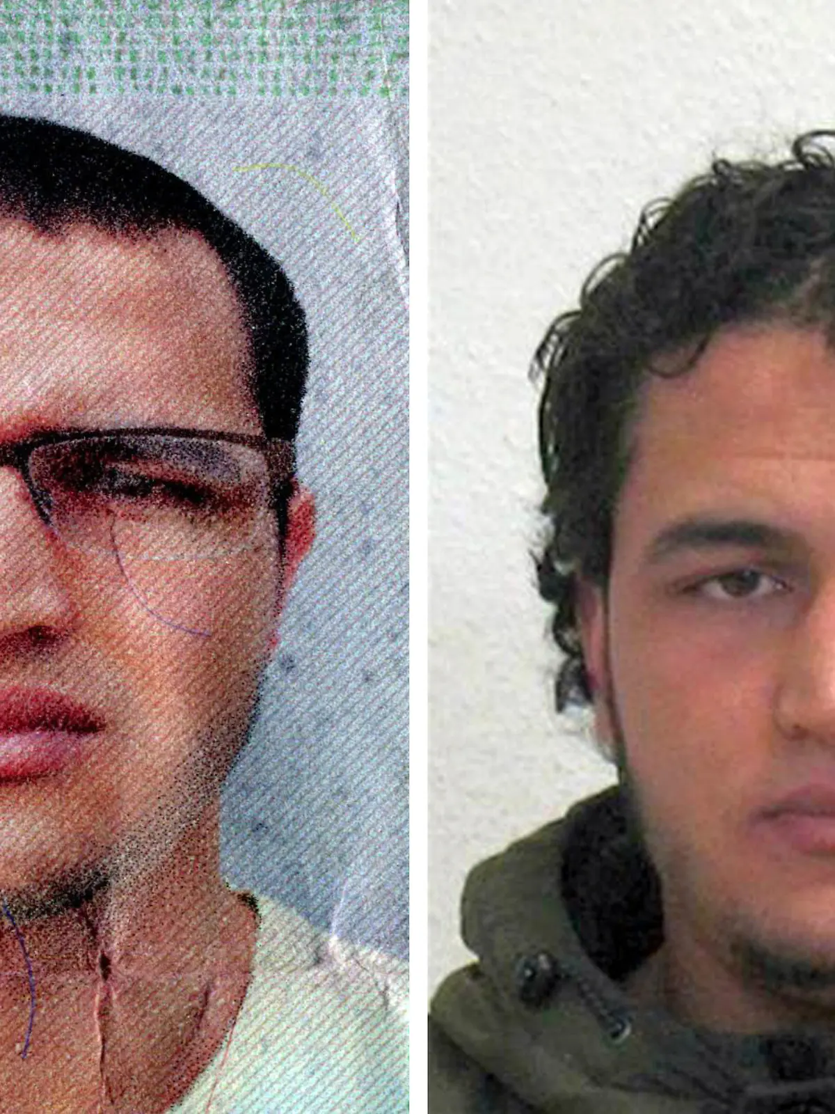 ARCHIV - HANDOUT - Die Bildkombo zeigt die am 21.12.2016 vom Bundeskriminalamt (BKA) veröffentlichten Fahndungsfotos des Berliner Weihnachtsmarkt-Attentäters Anis Amri. Knapp sieben Monate nach dem islamistischen Terroranschlag auf dem Weihnachtsmarkt nimmt ein parlamentarischer Untersuchungsausschuss des Berliner Abgeordnetenhauses seine Arbeit auf. (zu "Berliner Untersuchungsausschuss zum Terroranschlag beginnt" vom 13.07.2017) Foto: -/Bundeskriminalamt/dpa +++(c) dpa - Bildfunk+++
