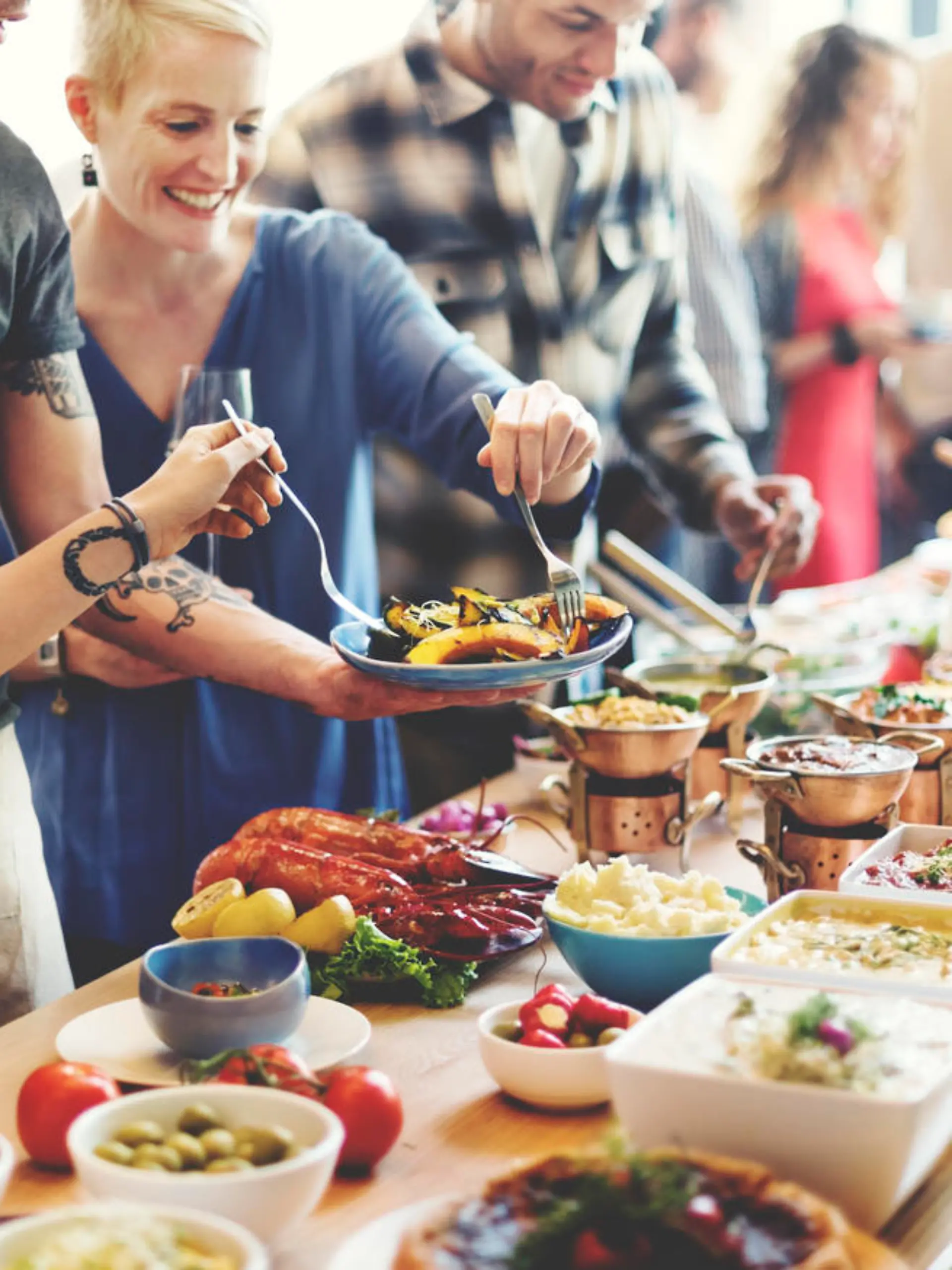 Brunch Choice Crowd Dining Food Options Eating Concept