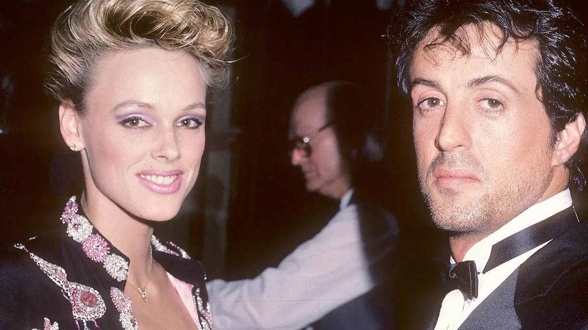 CENTURY CITY, CA - DECEMBER 5: Actor Sylvester Stallone and actress Brigitte Nielsen attend the American Friends of Hebrew University's 16th Annual Scopus Award Salute to Peter V. Ueberroth on December 5, 1985 at the Century Plaza Hotel in Century City, California. (Photo by Ron Galella, Ltd./WireImage)