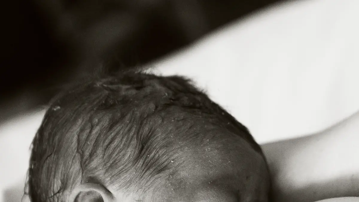 Breastfeeding her newborn
