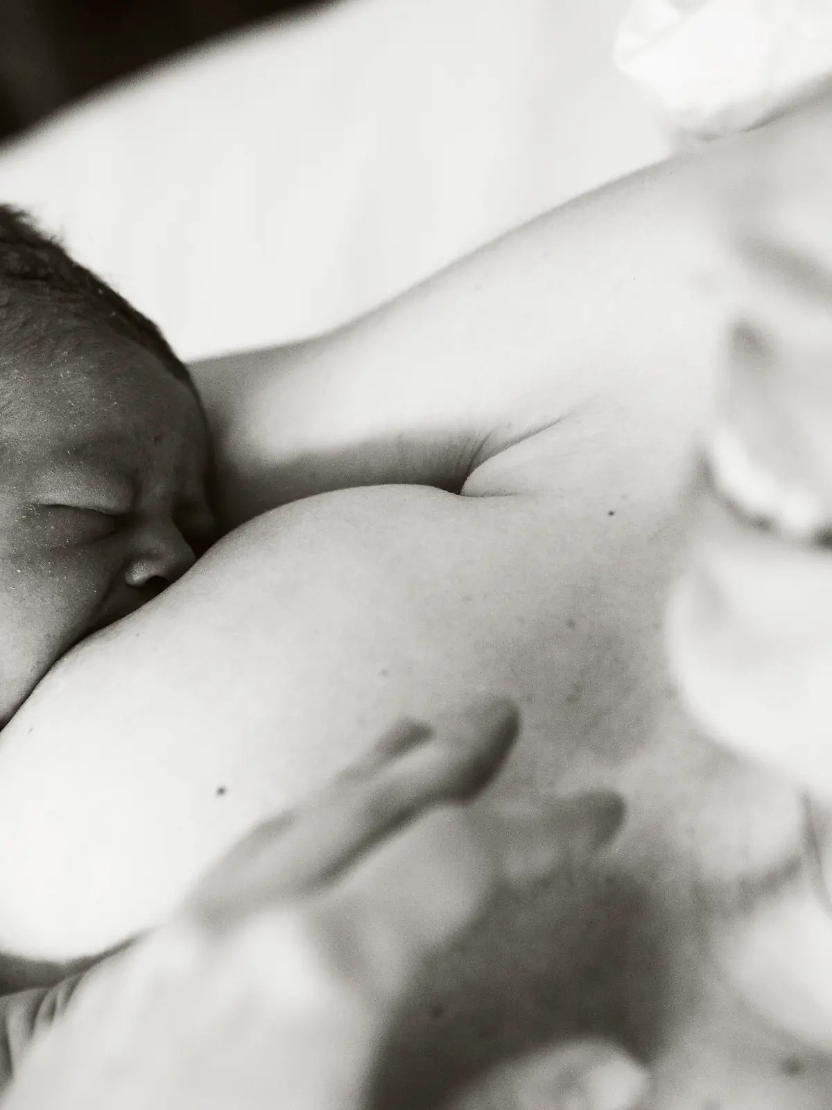 Breastfeeding her newborn