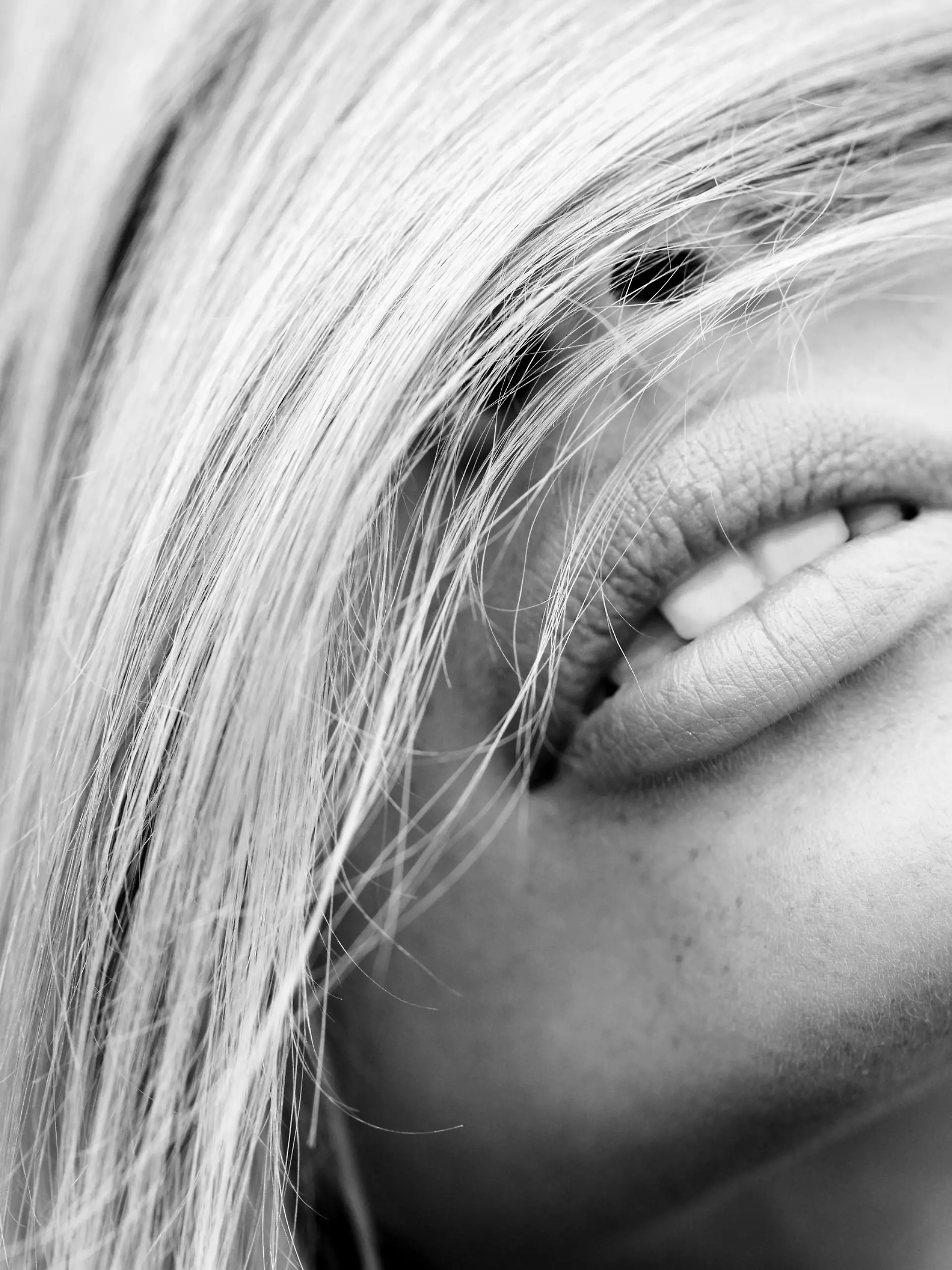 Lips and hair