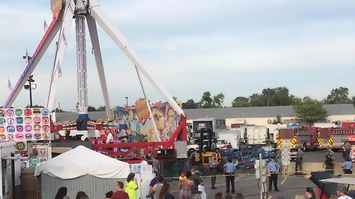 A ride called Fireball malfunctioned causing numerous injuries at the Ohio State Fair in Colombus, Ohio, U.S. July 26, 2017. Bruce Lamm/@OntheLamm/Social Media Website/via REUTERS ATTENTION EDITORS - THIS IMAGE HAS BEEN SUPPLIED BY A THIRD PARTY. MANDATORY CREDIT. NO RESALES. NO ARCHIVES.