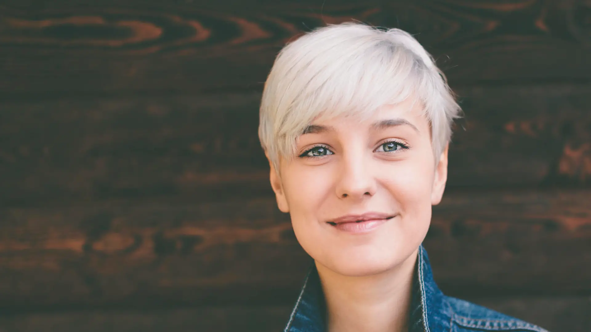 smiling happy real blond young woman