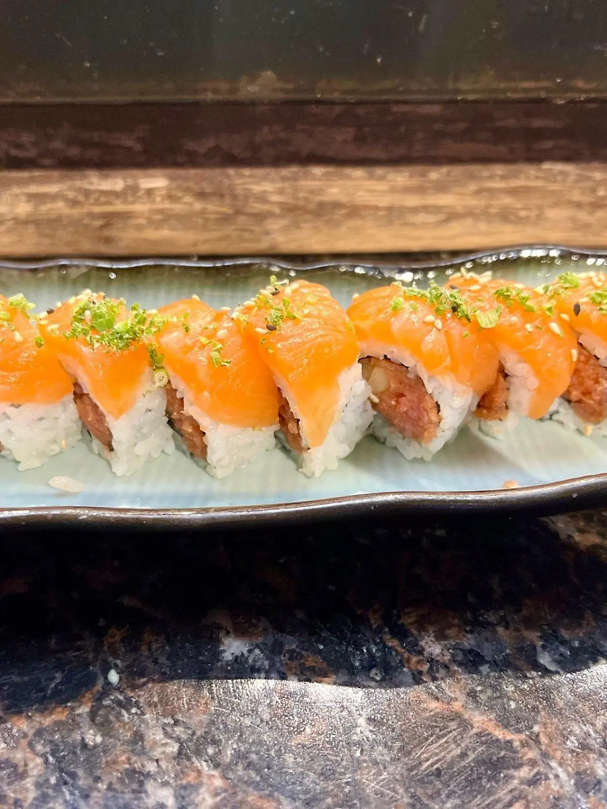 September 22, 2022, Florida, USA: The Atom Bomb roll is served at Ken Sushi in Clearwater. (Credit Image: Â© Tampa Bay Times via ZUMA Press Wire