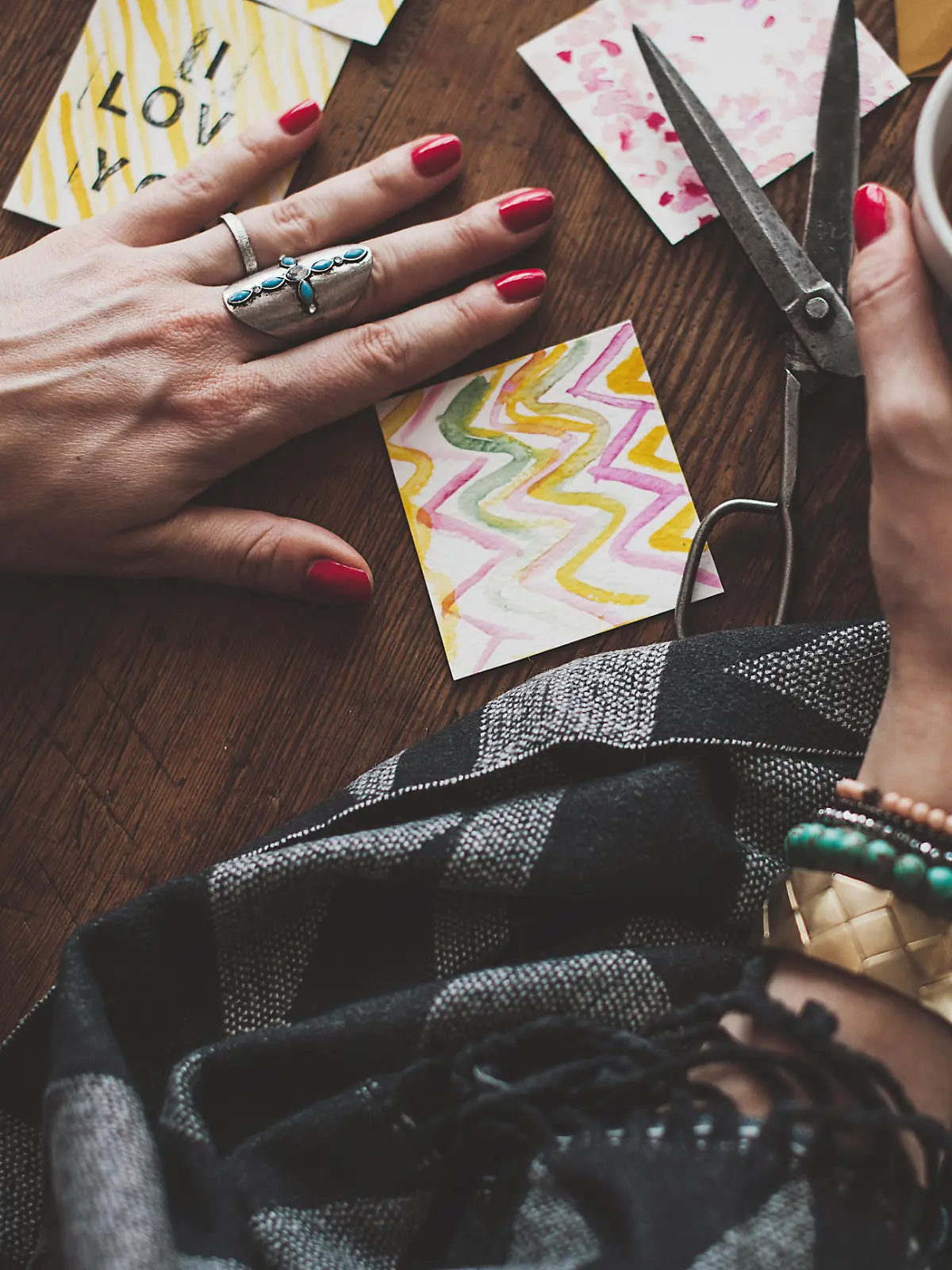 Woman making love letter