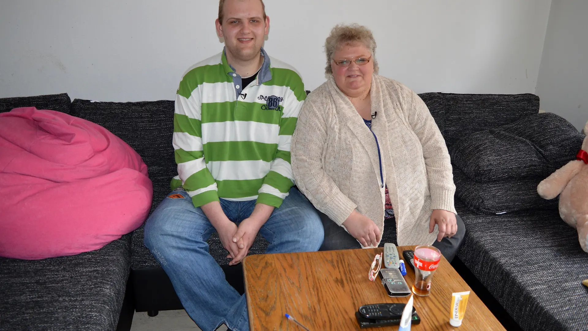 Kandidat Kevin und seine Mutter Beate