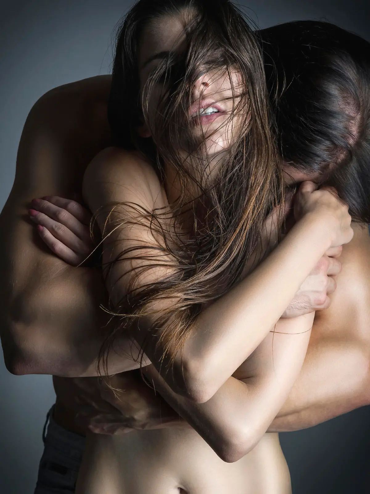 Young couple in love embracing. Lovers
