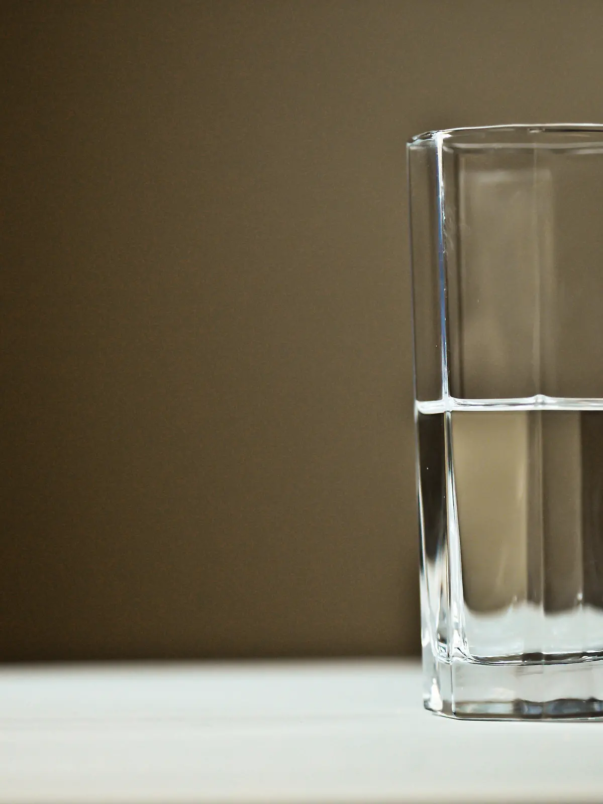 No matter how you say it, you've got to take a side. Either the focus will be what's in the glass or what's not in the glass. 