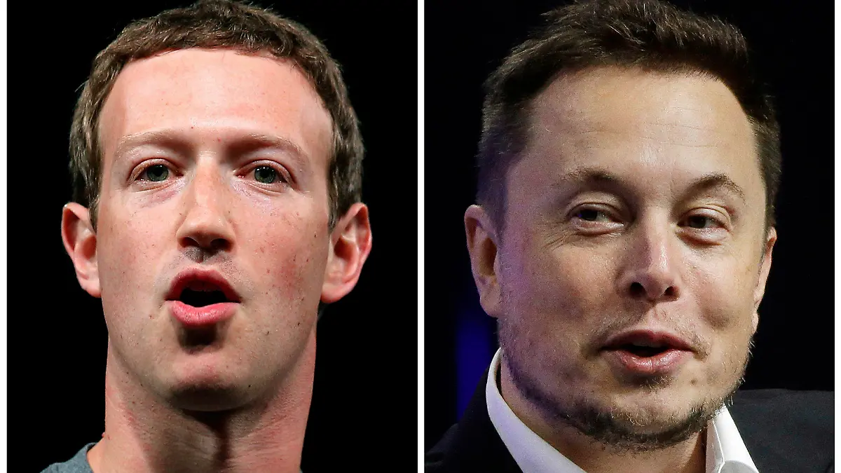 FILE - This combo of file images shows Facebook CEO Mark Zuckerberg, left, and Tesla and SpaceX CEO Elon Musk.  Elon Musk says his potential in-person fight with Mark Zuckerberg would be streamed on his social media site X, formerly known as Twitter. “Zuck v Musk fight will be live-streamed on X,” Musk wrote in a post Sunday Aug. 6, 2023, on the platform. “All proceeds will go to charity for veterans.” (AP Photo/Manu Fernandez, Stephan Savoia, File)