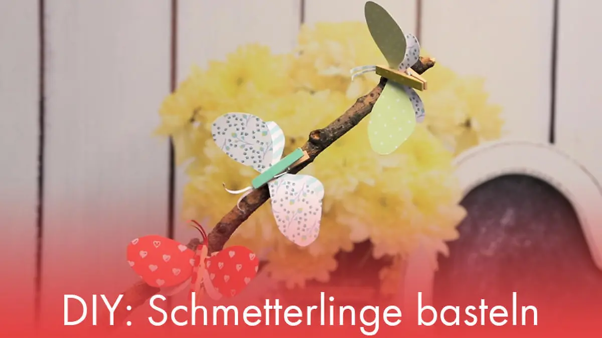 DIY: Schmetterlinge basteln Basteln mit Papier