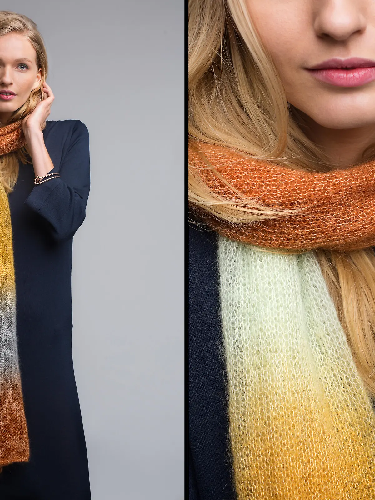 Schal mit Farbverlauf