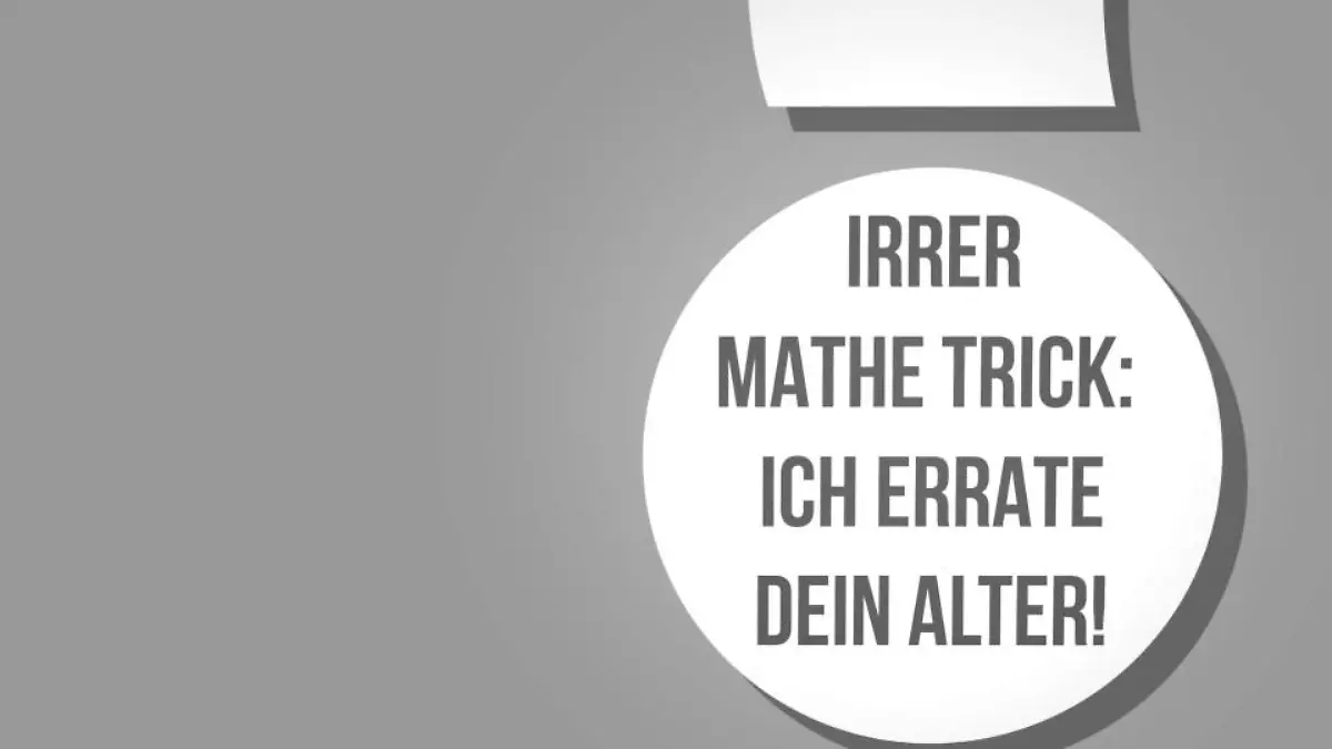 Selbsttest: Wetten wir können dein Alter erraten? Verblüffender Trick