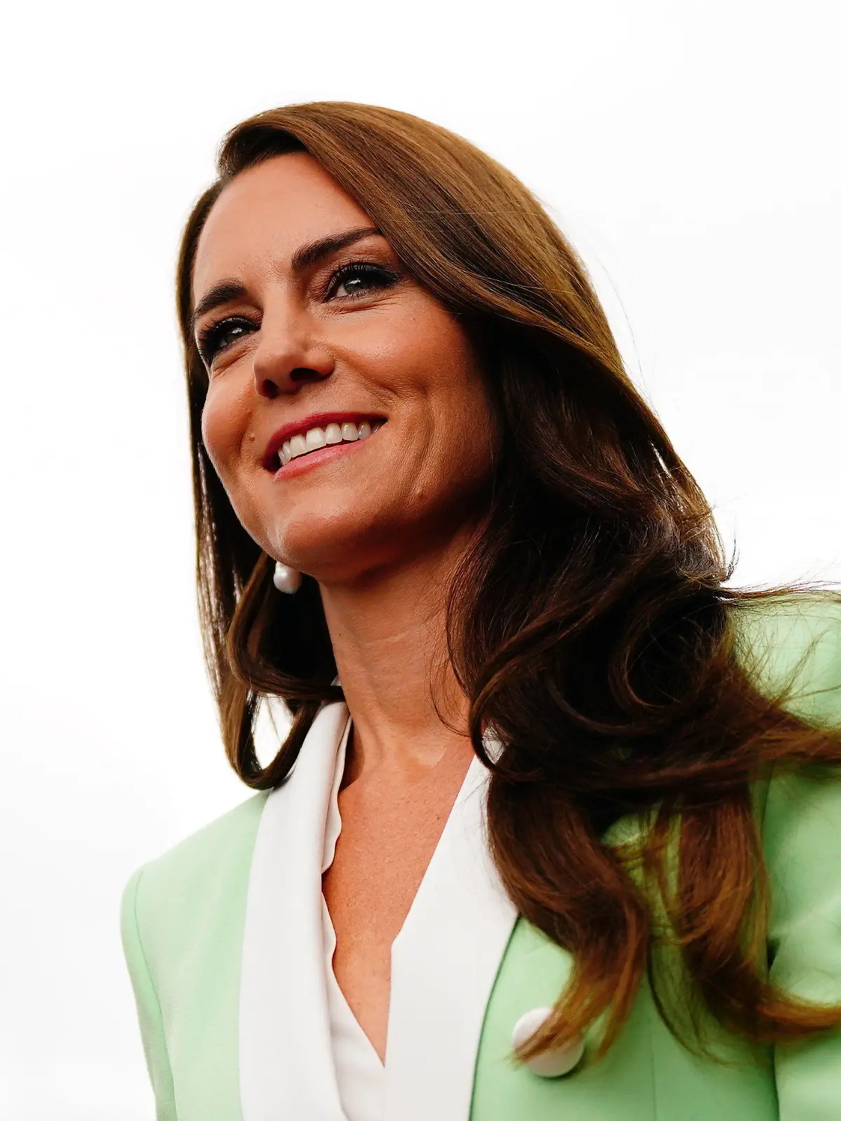 04.07.2023, Großbritannien, London: Tennis: Grand Slam/ATP-Tour - Wimbledon, Ambiente: Kate, Prinzessin von Wales und Schirmherrin des All England Lawn Tennis Club, trifft am zweiten Tag der Wimbledon Championships 2023 im All England Lawn Tennis and Croquet Club ein. Foto: Victoria Jones/PA Wire/dpa +++ dpa-Bildfunk +++