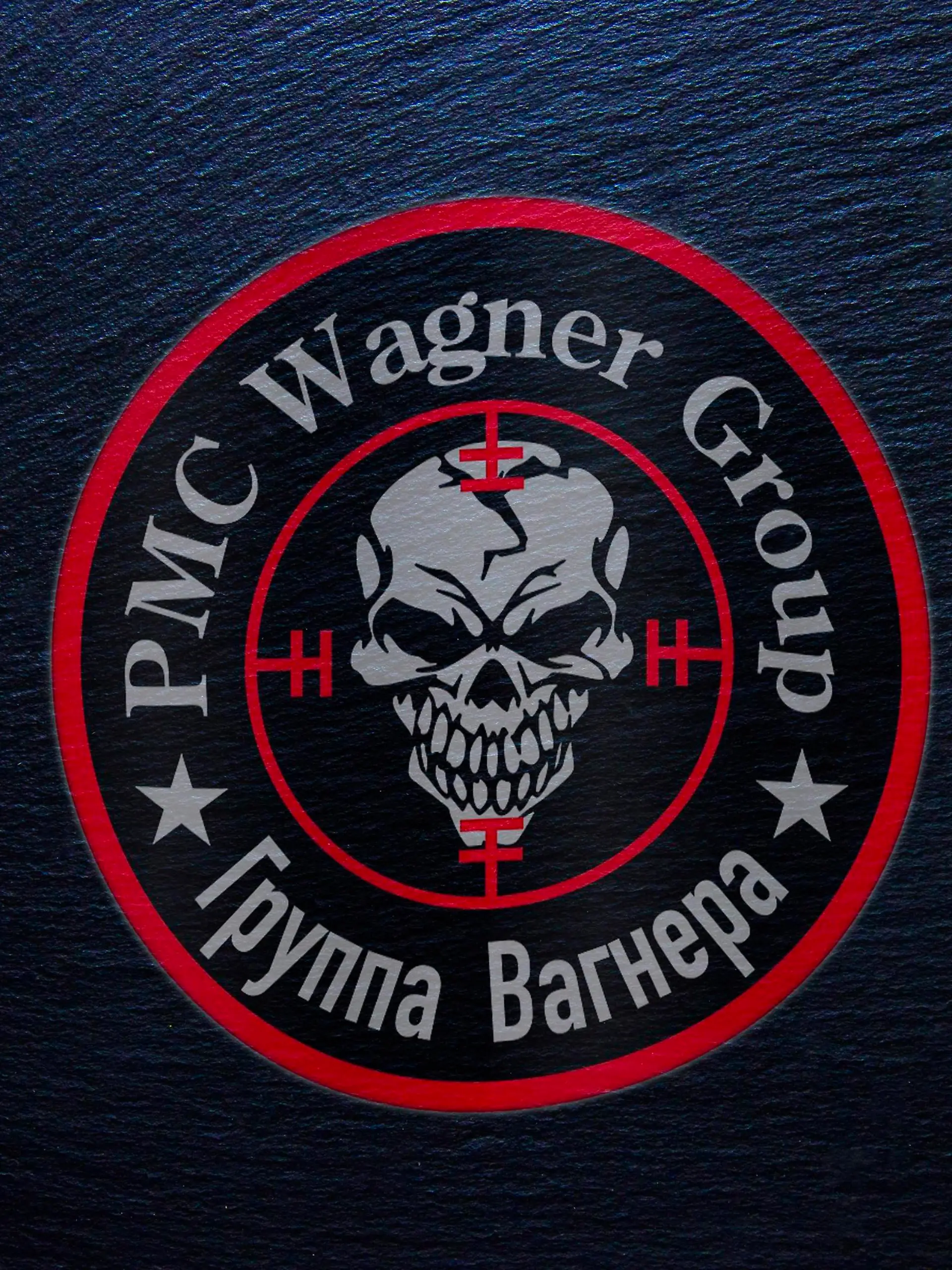  Logo des russischen privaten Sicherheitsunternehmen und Militärunternehmen Wagner Gruppe paramilitärische Organisation *** Logo of the Russian private security company and military company Wagner Group paramilitary organization Copyright: imageBROKER/SiegraxAsmoel iblasm07193206.jpg Bitte beachten Sie die gesetzlichen Bestimmungen des deutschen Urheberrechtes hinsichtlich der Namensnennung des Fotografen im direkten Umfeld der Veröffentlichung!