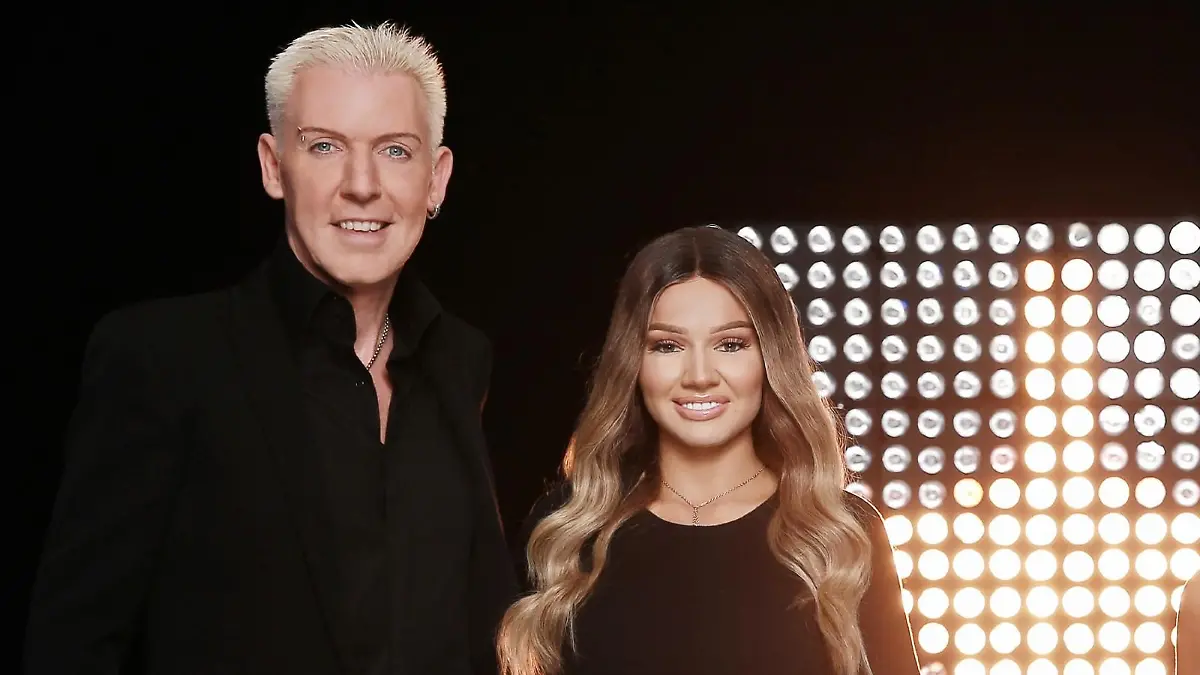 In der Jury 2017: Scooter-Frontman H.P. Baxxter (l.), die neue Jurorin, You-Tube Star Shirin David (2.v.l.), Schlagerstar Michelle und Dieter Bohlen, Erfolgsproduzent und Jurymitglied der ersten Stunde.