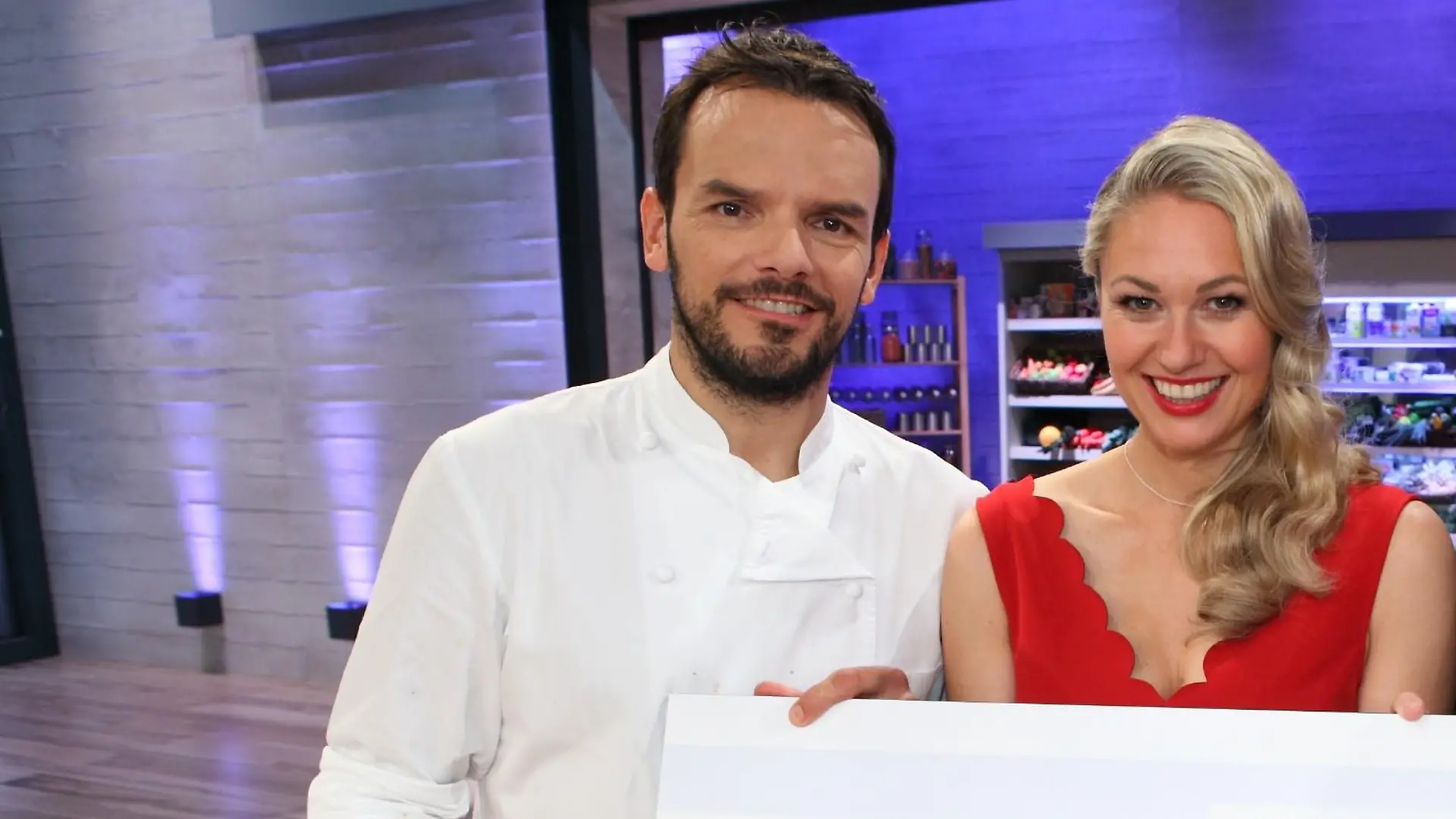 V.l.: Steffen Henssler, Moderatorin Ruth Moschner und Wolfram Kohns.