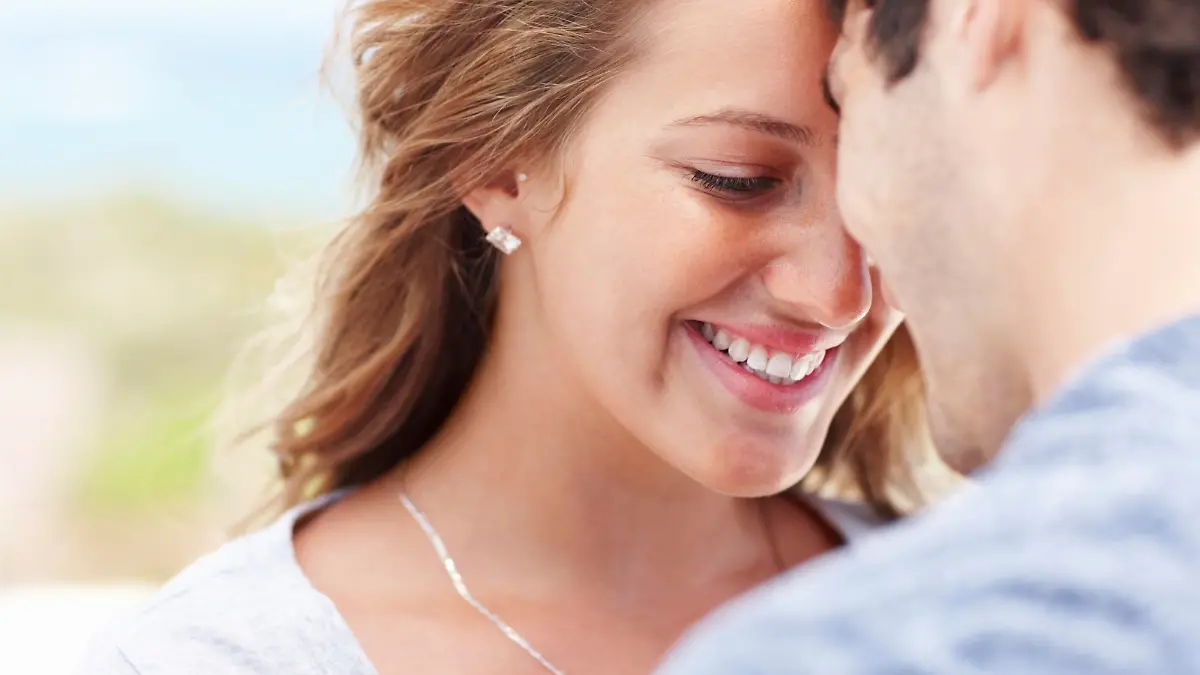 Closeup of attractive young couple spending quality time together