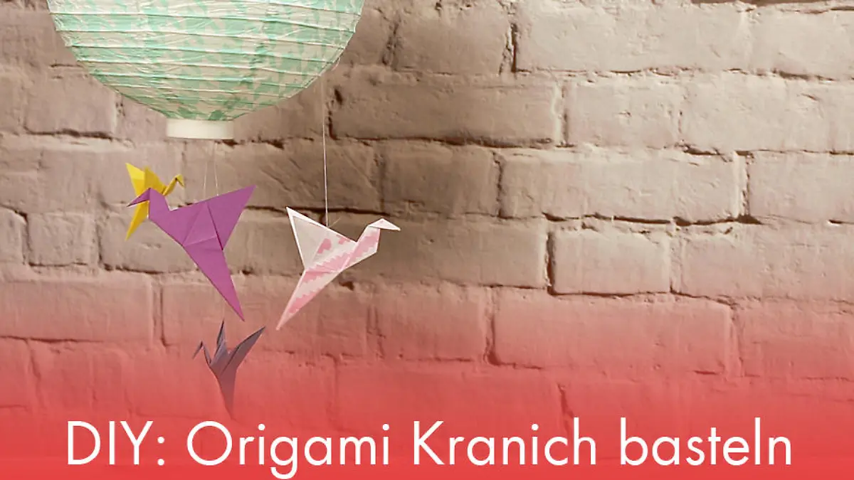 DIY: Origami Kranich Basteln mit Papier
