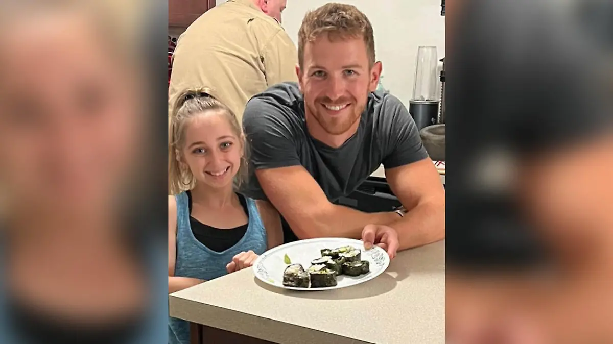 Shauna Rae (22) und ihr Partner Dan Swygart (26) bei einem gemeinsamen Essen.