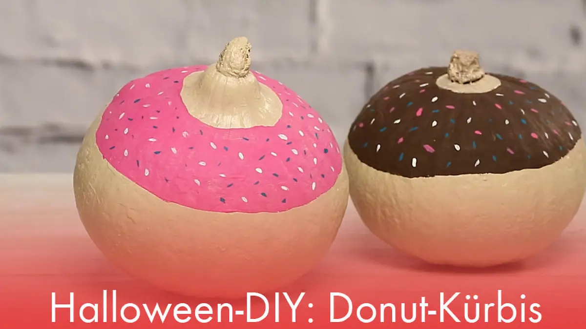 Halloween-DIY: Donut-Kürbis Halloween DIY