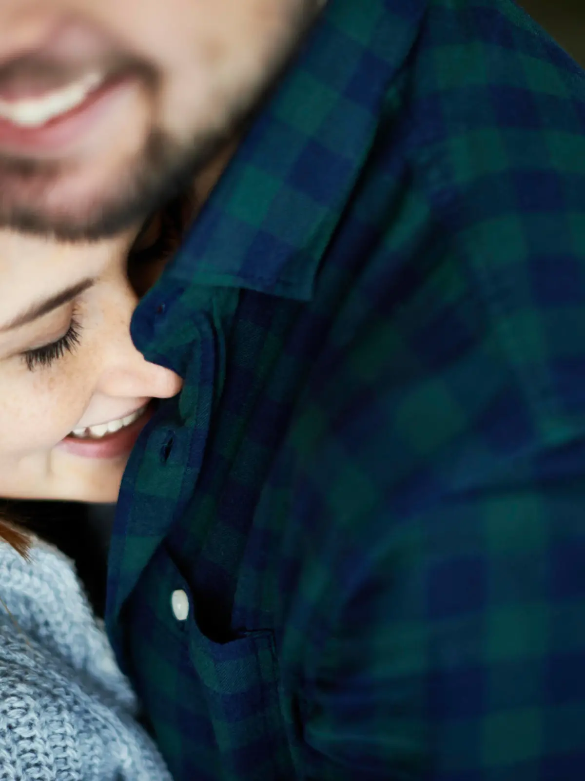Loving couple embracing warmly 