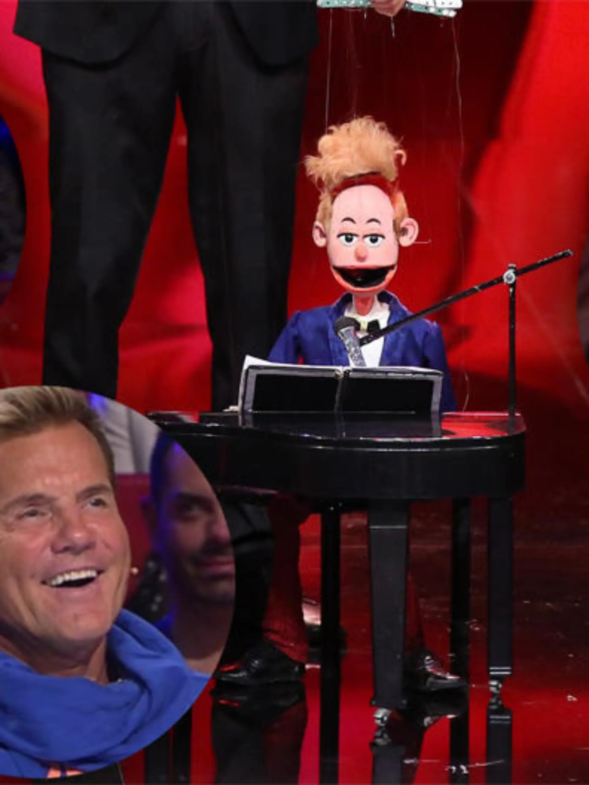 Die Supertalent-Jury und Marionette Barti