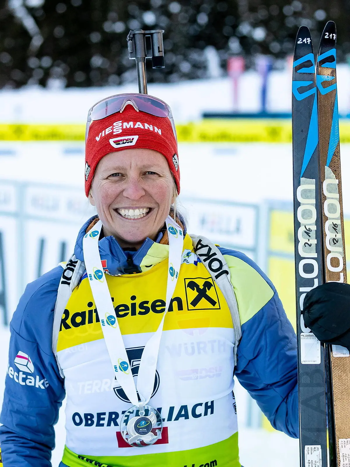 16.12.2021, Biathlonzentrum, Obertilliach, AUT, IBU Cup, Obertilliach 2021, Einzel 15 km, Damen, im Bild 2. Platz Franziska HILDEBRAND GER // second placed Franziska HILDEBRAND of Germany during the women 15 km individual competition of IBU Cup at the Biathlonzentrum in Obertilliach, Austria on 2021/12/16. PUBLICATIONxNOTxINxAUTxRUSxPOL. Obertilliach *** 16 12 2021, Biathlon Center, Obertilliach, AUT, IBU Cup, Obertilliach 2021, Individual 15 km, Women, in picture 2 place Franziska HILDEBRAND GER second placed Franziska HILDEBRAND of Germany during the women 15 km individual competition of IBU Cup at the Biathlon Center in Obertilliach, Austria on 2021 12 16 PUBLICATIONxNOTxINxAUTxRUSxPOL Obertilliach PUBLICATIONxNOTxINxAUT EP_luk 