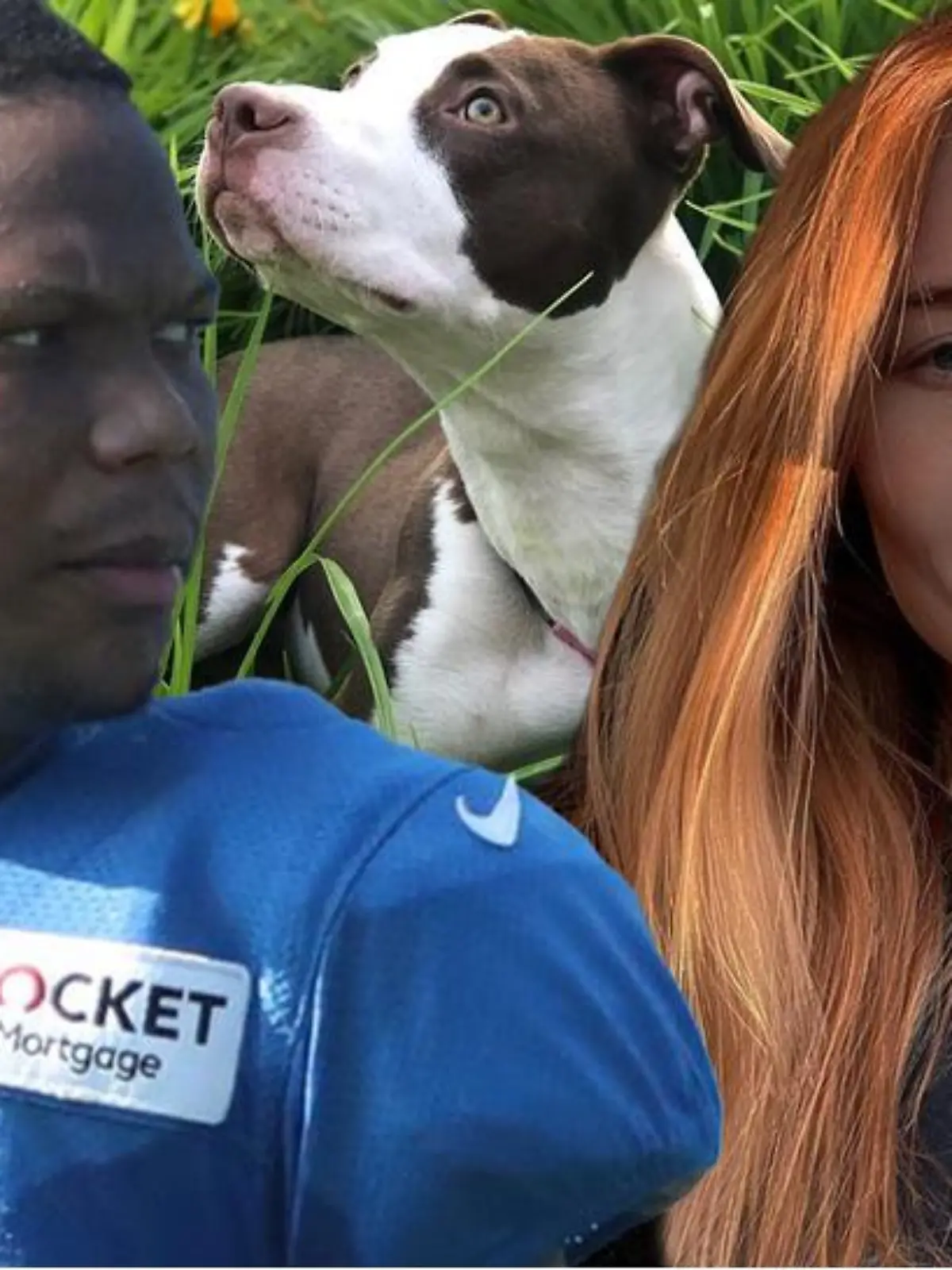 David Montgomery, Pitbull-Dame Lola und Tatum Causey, Freundin des NFL-Manns