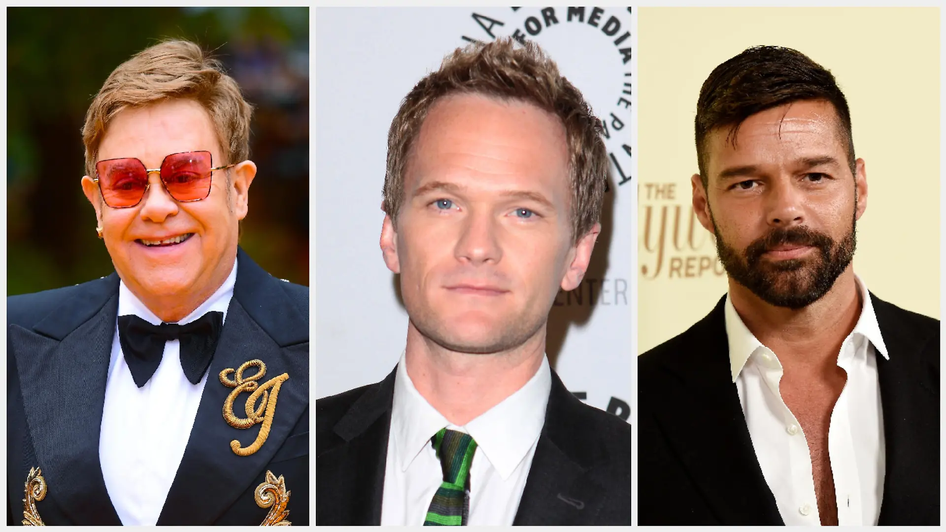 Elton John, Neil Patrick Harris und Ricky Martin