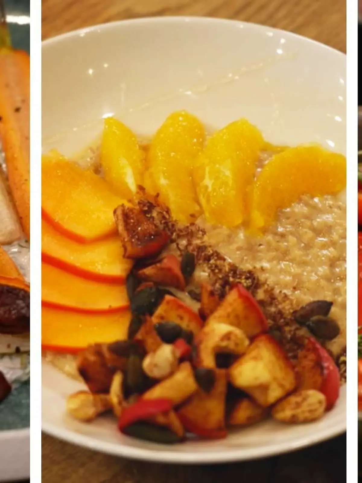 Drei Gerichte zum Frühstück, Mittagessen und Abendessen von Julia Henssler