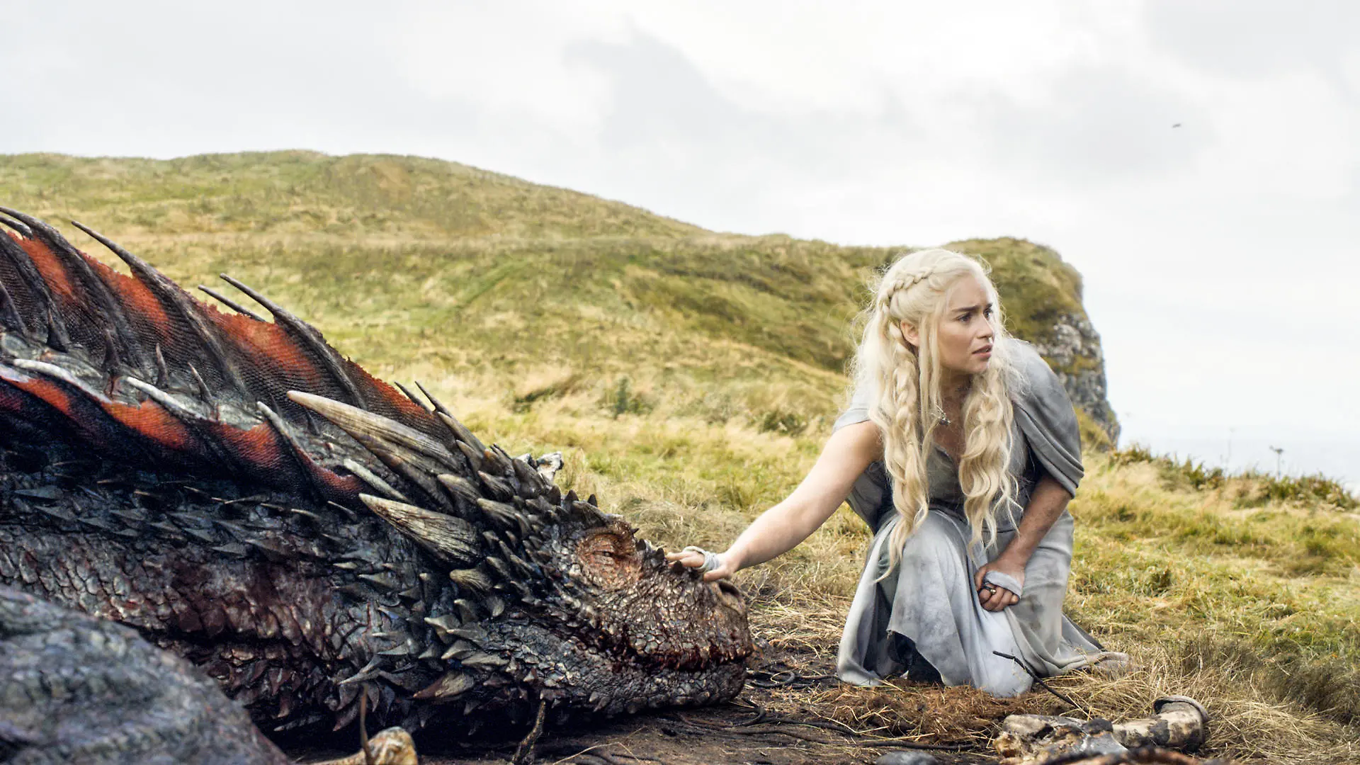 In this image released by HBO, Emilia Clarke appears in a scene from 'Game of Thrones. The series was nominated for a Golden Globe award for best television drama series on Thursday, Dec. 10, 2015. The 73rd Annual Golden Globes will be held on Jan. 10, 2016. (HBO via AP)