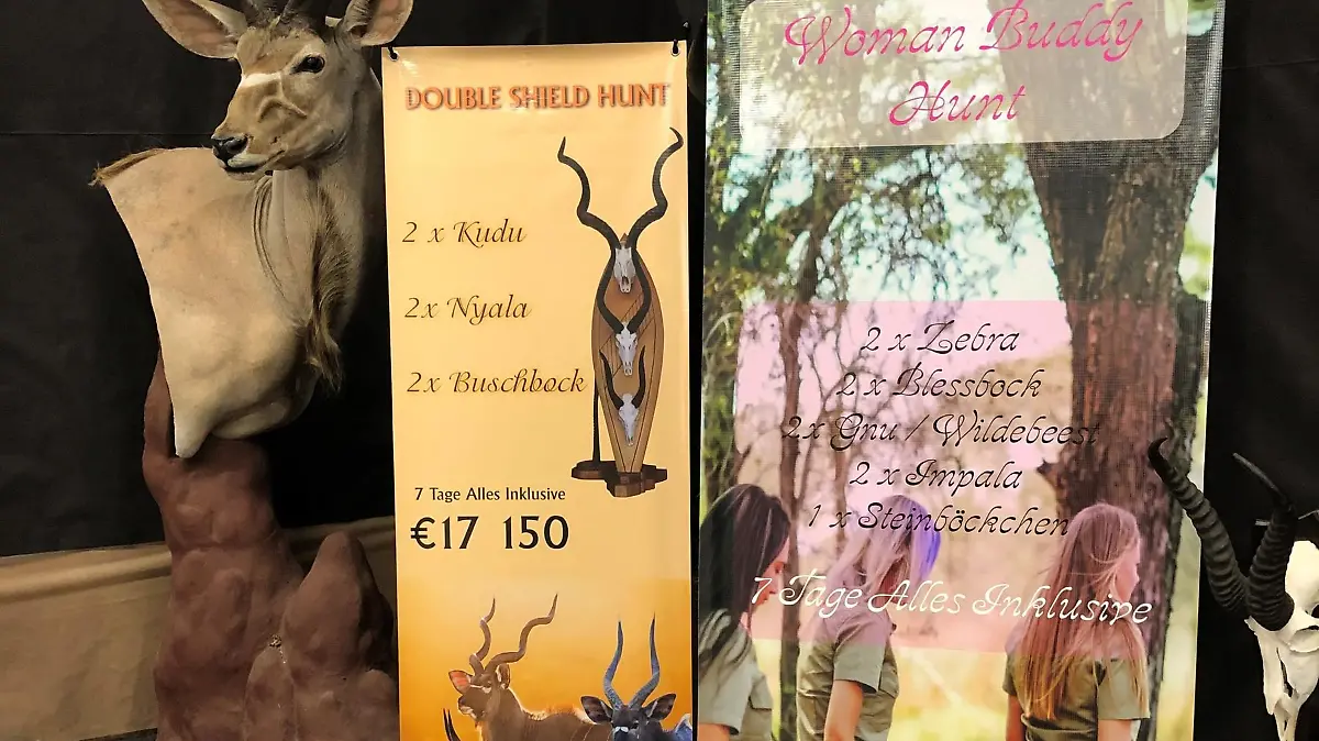Eine Reise mit der besten Freundin: Auf der Messe werden auch Jagdreisen mit Tier-Pauschalen angeboten.