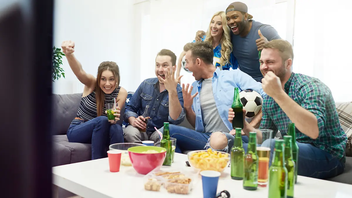 Real emotions while watching soccer match