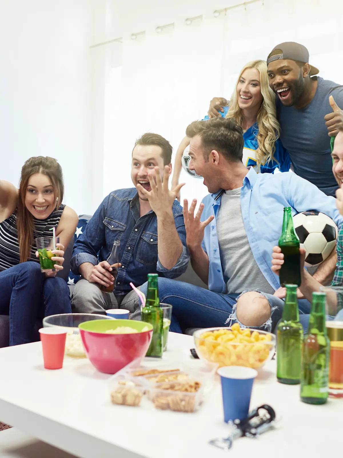 Real emotions while watching soccer match