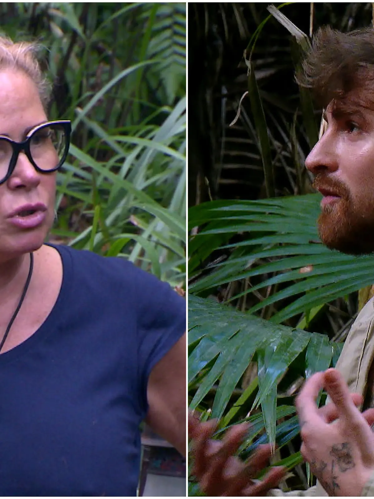 Claudia Effenberg und Gigi Birofio im Dschungelcamp