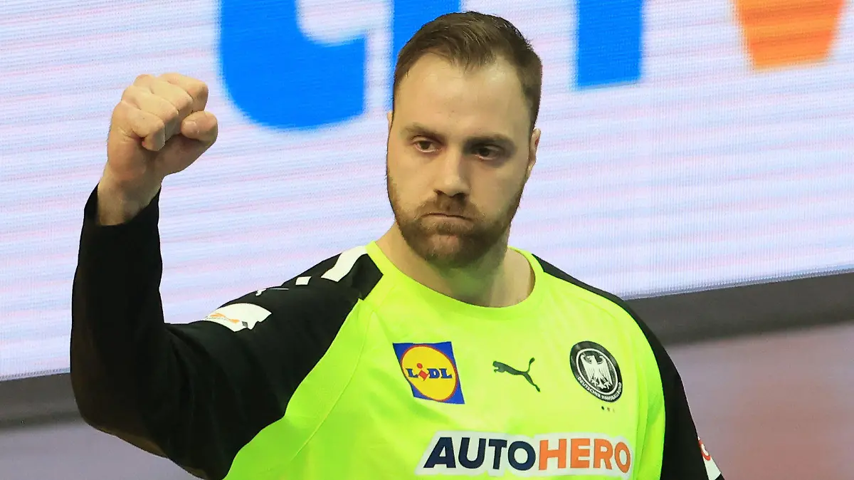 23.01.2023, Polen, Kattowitz: Handball: WM, Deutschland - Norwegen, Hauptrunde, Gruppe 3, 3. Spieltag im Spodek, Deutschlands Torwart Andreas Wolff gestikuliert. Foto: Jan Woitas/dpa +++ dpa-Bildfunk +++