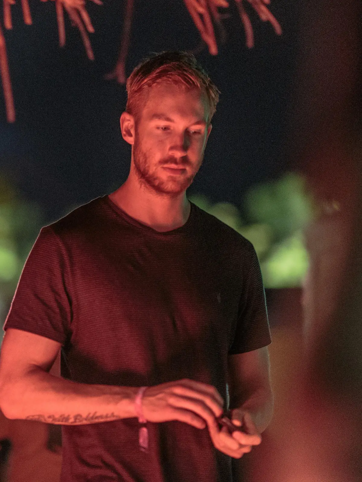 FAJARDO, CA - NOVEMBER 01:  Calvin Harris backstage during the Bacardi Triangle event on November 1, 2014 in Fajardo, Puerto Rico. The event saw 1,862 music fans take on one of the most mysterious forces of nature in a three day epic music adventure.  (Photo by Christopher Polk/Getty Images for BACARDI)